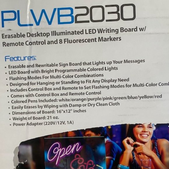 Pyle Erasable Desktop Illuminated LED Writing Board with Remote Control (NEW) - Picture 5 of 10
